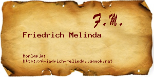 Friedrich Melinda névjegykártya