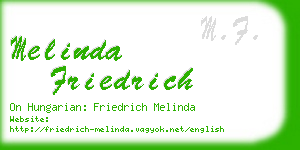 melinda friedrich business card